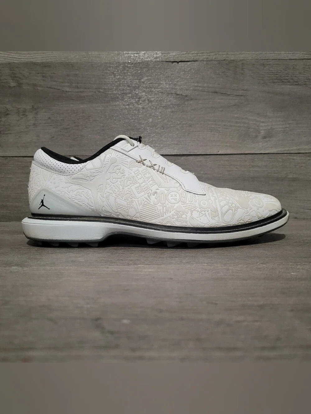 Jordan ADG 5 Mens 8.5 White Pure Platinum FQ6642-102 Golf Shoes Laser